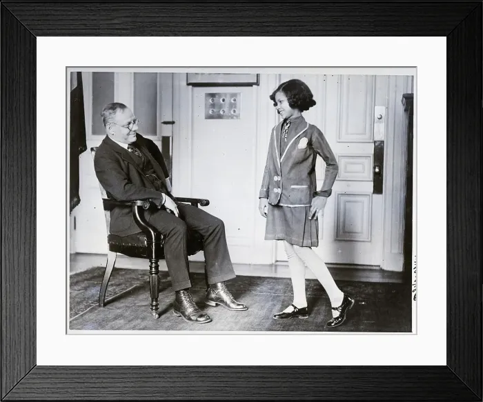 Framed Print : Girls Dances For Mayor Malcolm Nichols