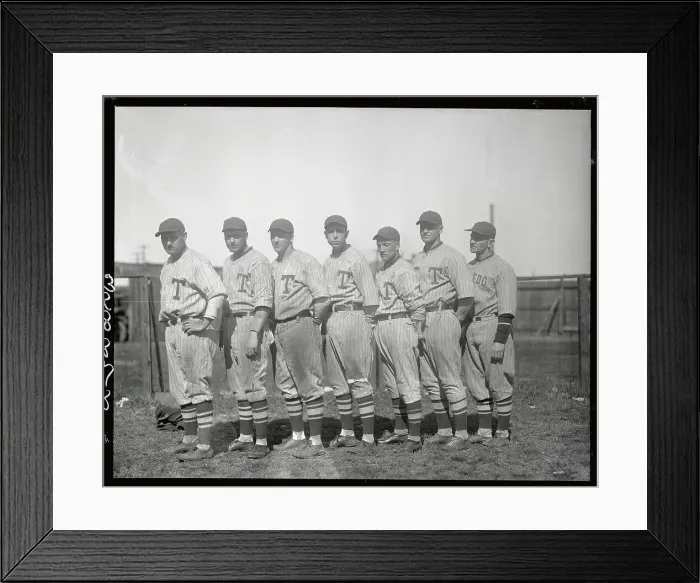 Framed Print : Casey Stengel and Toledo Players Posing for Camera Framed Print : Casey Stengel and Toledo Players Posing for Camera