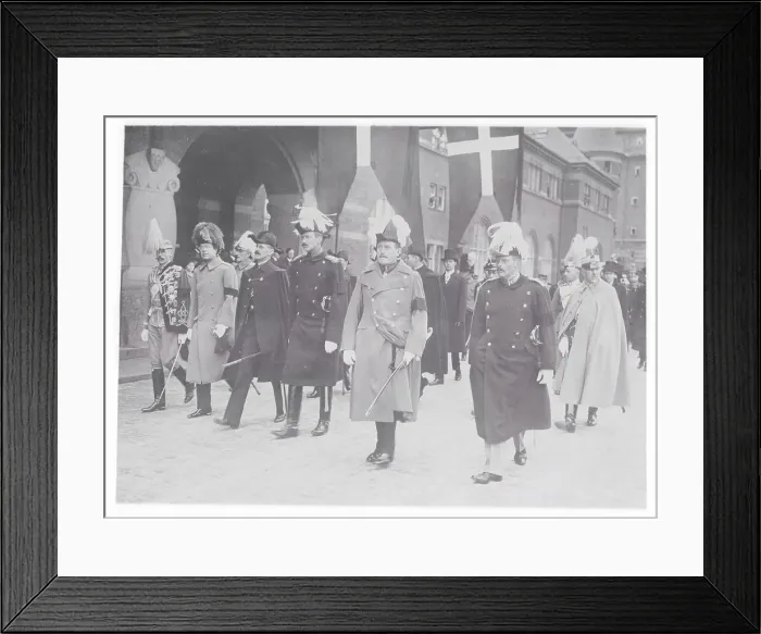 Framed Print : Scandinavian Royalty Marching in Funeral Procession Framed Print : Scandinavian Royalty Marching in Funeral Procession