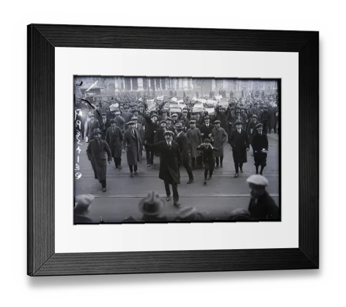 Framed Print : Striking Fur Workers Marching Framed Print : Striking Fur Workers Marching