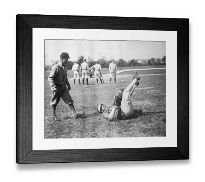 Framed Print : Babe Ruth Playing with Saint Bernard Framed Print : Babe Ruth Playing with Saint Bernard