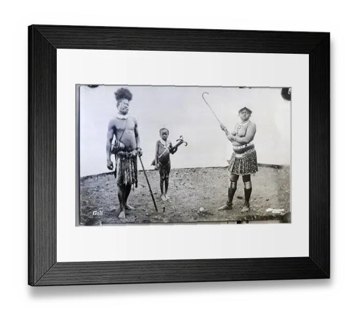 Framed Print : Masai Family Playing Golf with Canes Framed Print : Masai Family Playing Golf with Canes