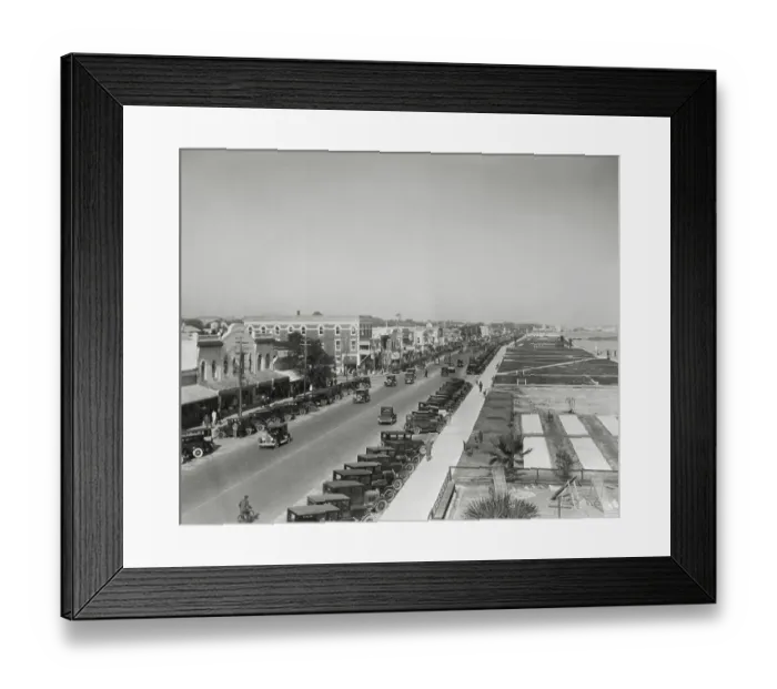 Framed Print : Cars Parked Along Street Framed Print : Cars Parked Along Street