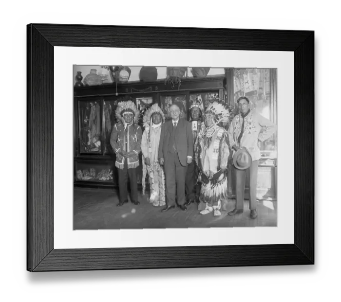 Framed Print : Native Americans with Collector of Priceless Relics Framed Print : Native Americans with Collector of Priceless Relics