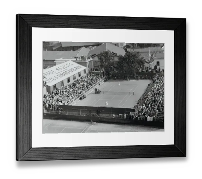 Framed Print : View of Helen Wills Playing Suzanne Lenglen Framed Print : View of Helen Wills Playing Suzanne Lenglen