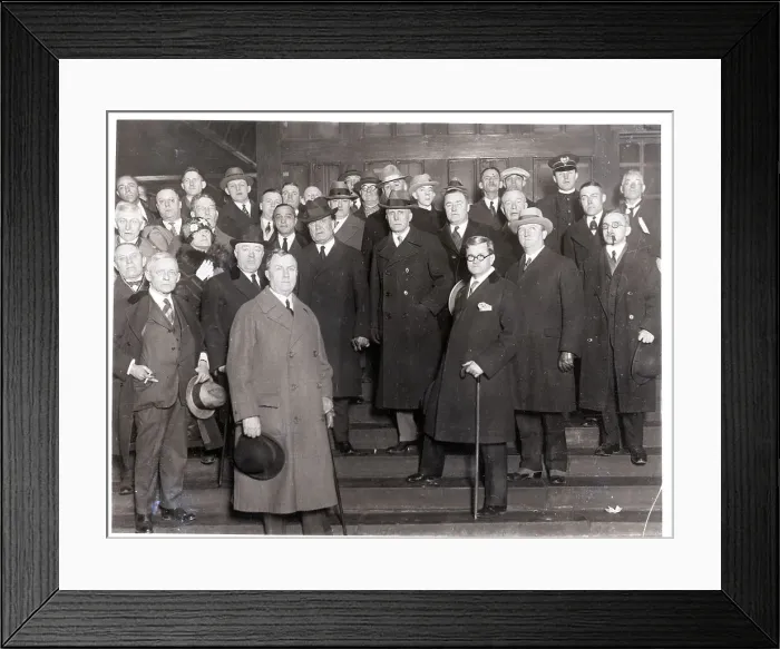 Framed Print : William Borah and Others on Steps Framed Print : William Borah and Others on Steps