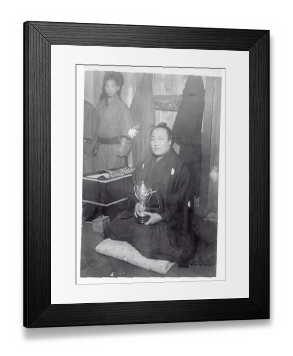 Framed Print : Portrait of Japanese Wrestler Tsuneno-Hana Framed Print : Portrait of Japanese Wrestler Tsuneno-Hana