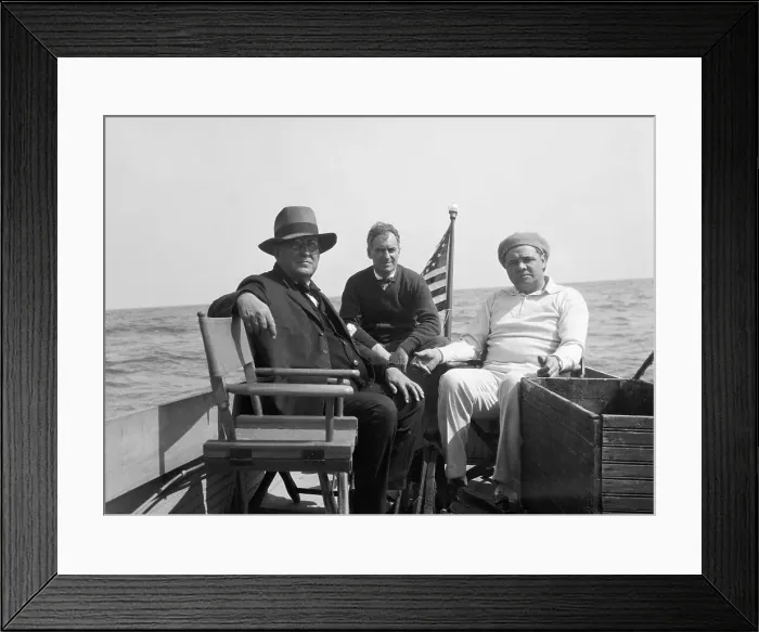 Framed Print : Babe Ruth and Sea Lovers Taking Boat Ride Framed Print : Babe Ruth and Sea Lovers Taking Boat Ride