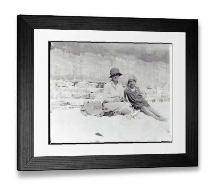 Framed Print : Famous Banker's Wife and Daughter Wintering in Florida Framed Print : Famous Banker's Wife and Daughter Wintering in Florida