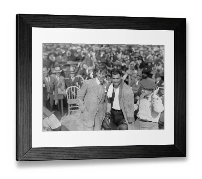 Framed Print : Jim Barnes with Jack Dempsey Framed Print : Jim Barnes with Jack Dempsey