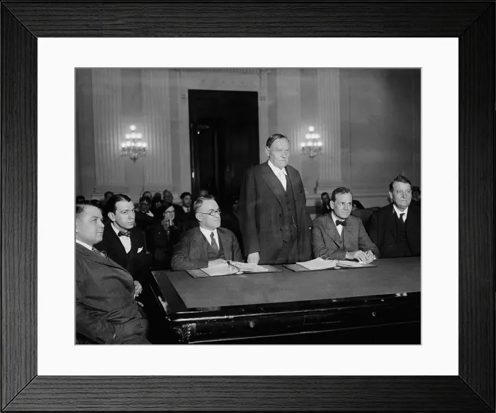 Framed Print : Clarence Darrow with House Committee Members Framed Print : Clarence Darrow with House Committee Members