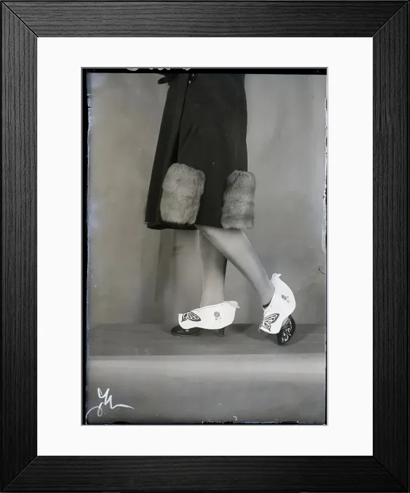 Framed Print : Woman With Shoe-Mud-Guards Framed Print : Woman With Shoe-Mud-Guards