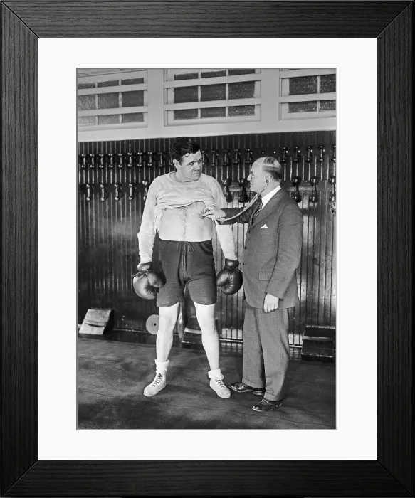 Framed Print : Doctor Checking Babe Ruth's Breathing Framed Print : Doctor Checking Babe Ruth's Breathing