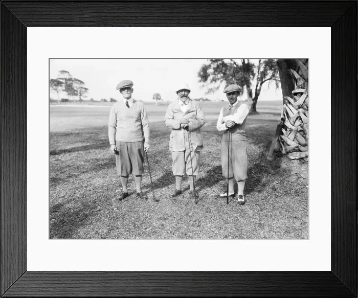 Framed Print : Andrew Carnegie II, Wilfred Reid and George Crocker Golfing Framed Print : Andrew Carnegie II, Wilfred Reid and George Crocker Golfing