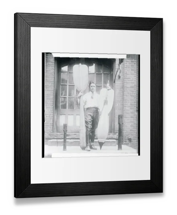 Framed Print : Portrait of Lester P. Barlow with Bombs Framed Print : Portrait of Lester P. Barlow with Bombs