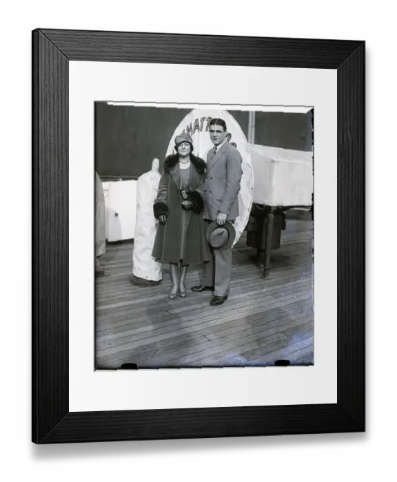 Framed Print : W.A. Stribling and Wife On Ship Framed Print : W.A. Stribling and Wife On Ship
