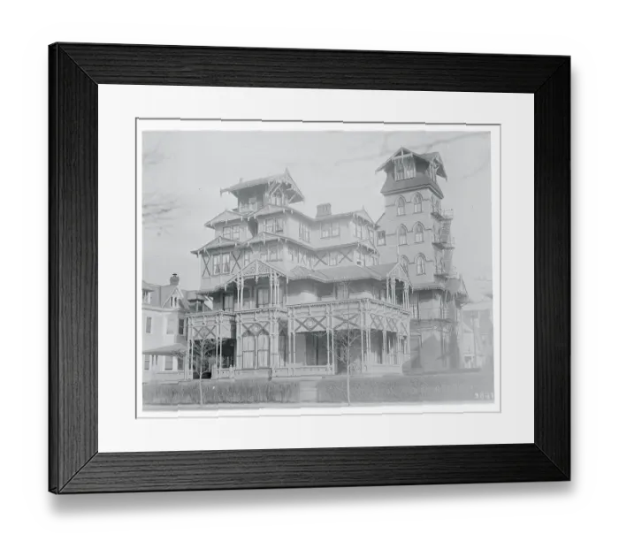 Framed Print : View of Victorian Vintage Built Without Nails or Screws Framed Print : View of Victorian Vintage Built Without Nails or Screws