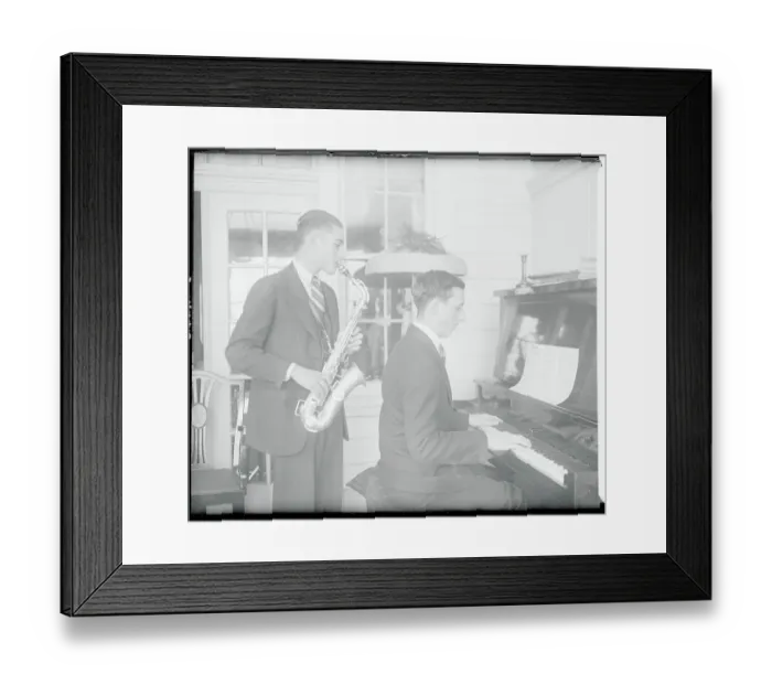 Framed Print : Musician Brothers Playing Their Instruments Framed Print : Musician Brothers Playing Their Instruments