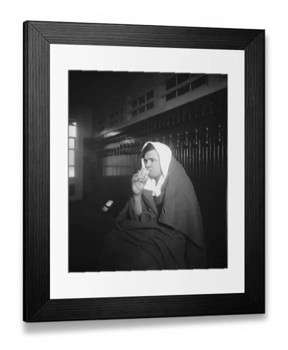 Framed Print : Babe Ruth Wrapped in Blanket Framed Print : Babe Ruth Wrapped in Blanket