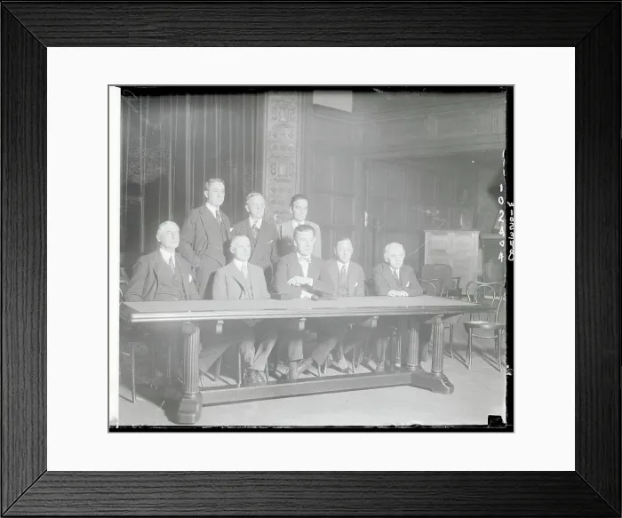 Framed Print : Some of America's Prominent Citizens Posing for Camera Framed Print : Some of America's Prominent Citizens Posing for Camera