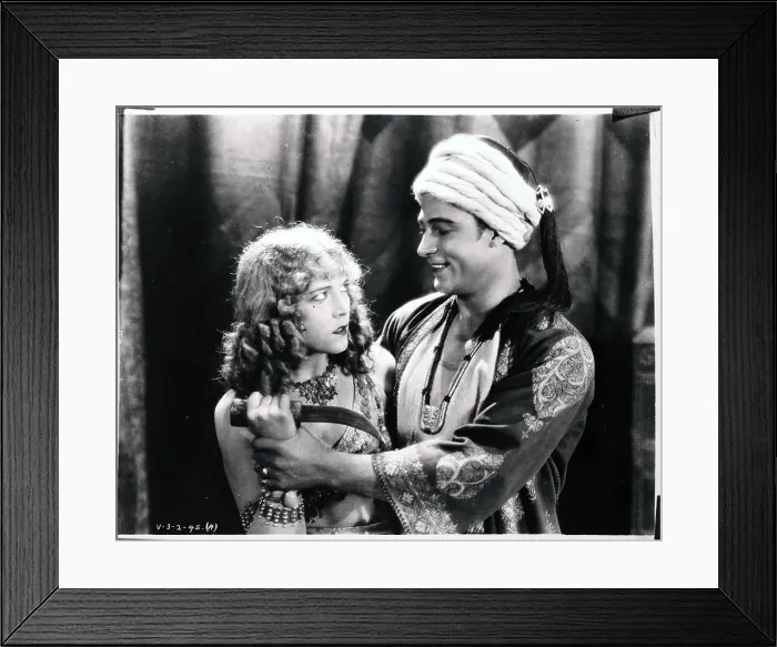 Framed Print : R Valentino & V Banky In Movie Still