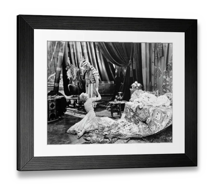 Framed Print : R Valentino & V Banky In Movie Still