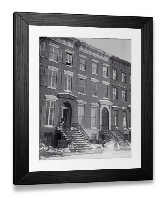 Framed Print : Exterior View of Home of Jimmy Walker Framed Print : Exterior View of Home of Jimmy Walker