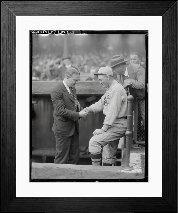 Framed Print : Rogers Hornsby Receiving Watch Framed Print : Rogers Hornsby Receiving Watch