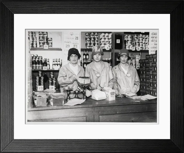 Framed Print : Women Writing Down Food Items At Store Framed Print : Women Writing Down Food Items At Store