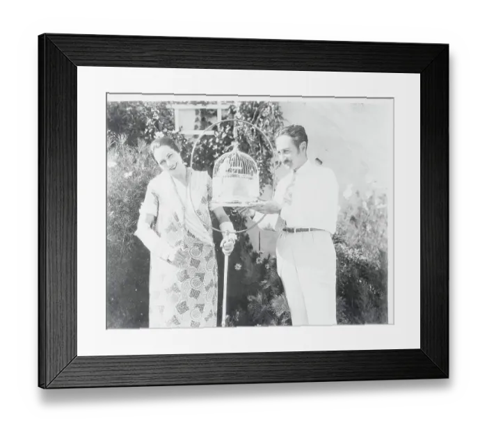 Framed Print : Adolphe Menjou and Wife Framed Print : Adolphe Menjou and Wife