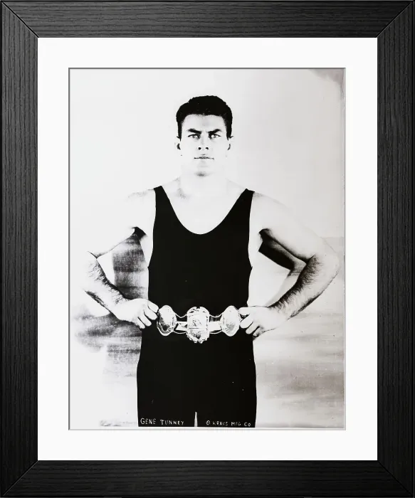 Framed Print : Gene Tunney Wearing Champion Belt Framed Print : Gene Tunney Wearing Champion Belt