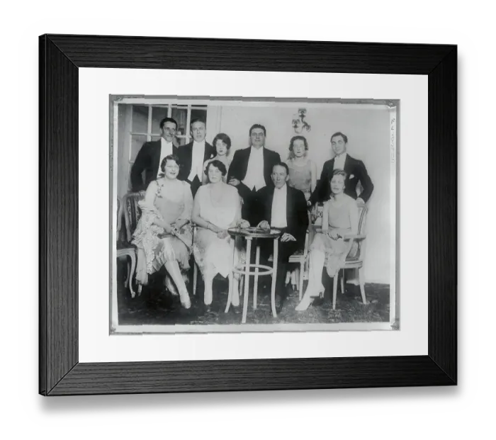 Framed Print : Irving Berlin and Wife with Theater Figures Framed Print : Irving Berlin and Wife with Theater Figures