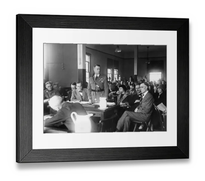 Framed Print : Billy Mitchell Standng At Trial Framed Print : Billy Mitchell Standng At Trial