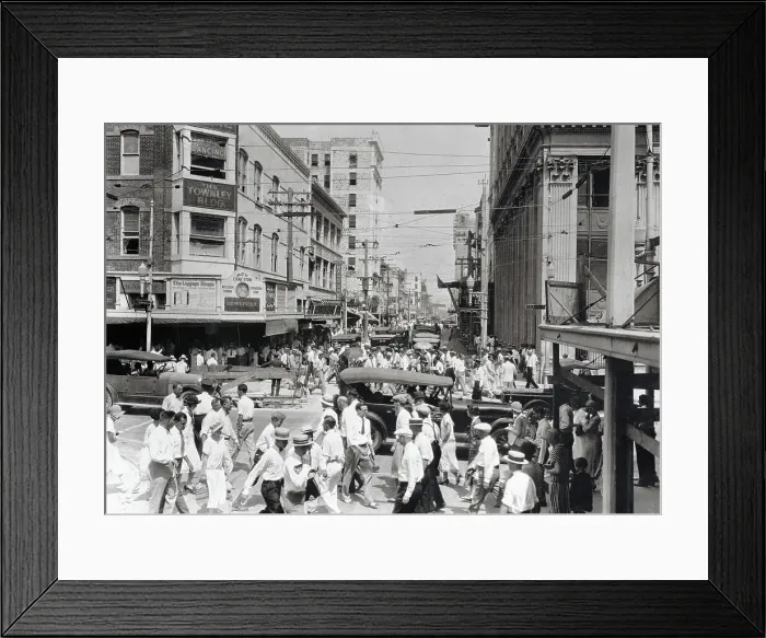 Framed Print : Pedestrians and Motorists on Miami Street Framed Print : Pedestrians and Motorists on Miami Street
