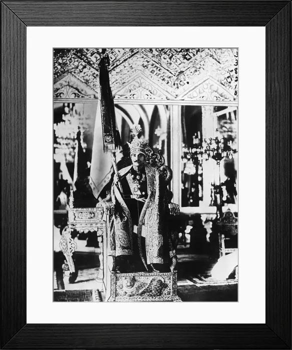 Framed Print : Shah of Persia on His Royal Throne Framed Print : Shah of Persia on His Royal Throne