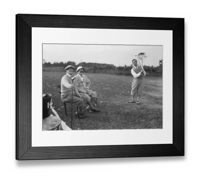 Framed Print : Andrew Carnegie II Learning to Play Golf