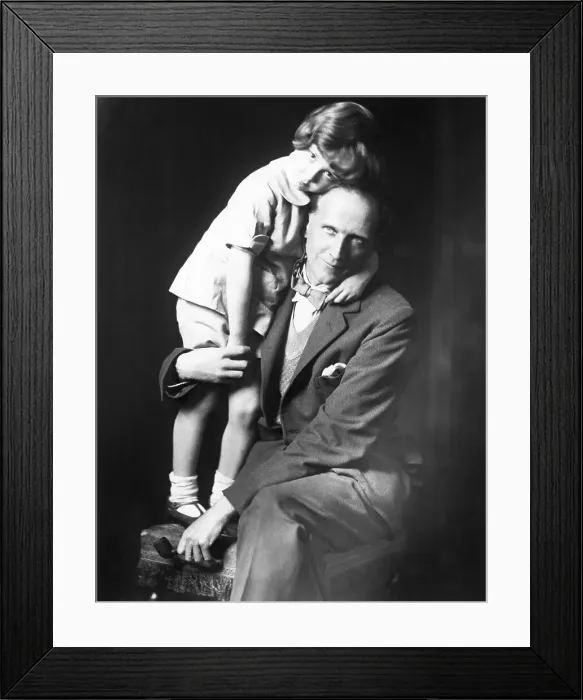 Framed Print : Christopher Robin and His Father A.A. Milne