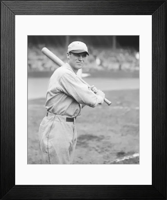 Framed Print : Baseball Player George Sisler Holding Bat Framed Print : Baseball Player George Sisler Holding Bat