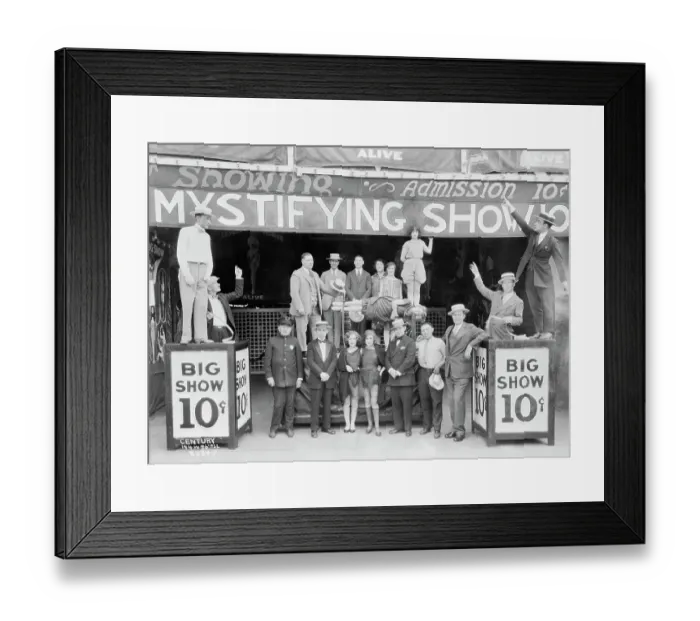 Framed Print : Mystifying Show at Coney Island Framed Print : Mystifying Show at Coney Island
