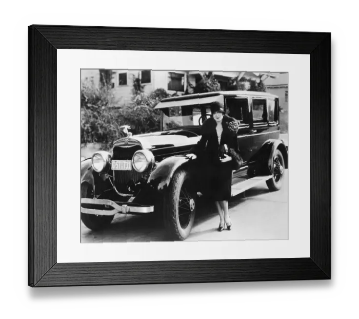 Framed Print : Actress Vilma Banky Standing by 1926 Ford Lincoln Framed Print : Actress Vilma Banky Standing by 1926 Ford Lincoln