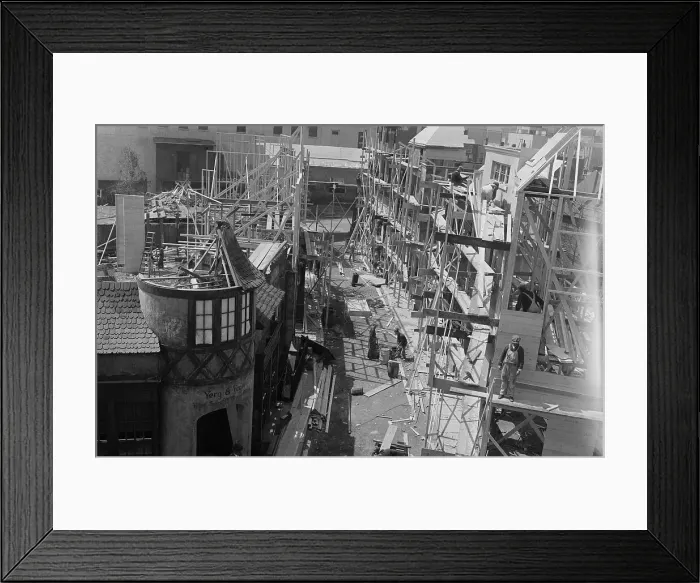 Framed Print : Aerial View of Carpenters Building Movie Sets Framed Print : Aerial View of Carpenters Building Movie Sets