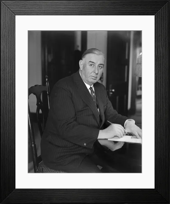 Framed Print : Governor William Hale Thompson Sitting at Desk Framed Print : Governor William Hale Thompson Sitting at Desk