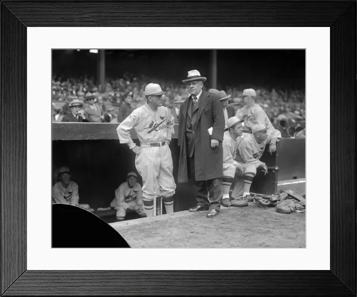 Framed Print : Rogers Hornsby Posing with John McGraw Framed Print : Rogers Hornsby Posing with John McGraw
