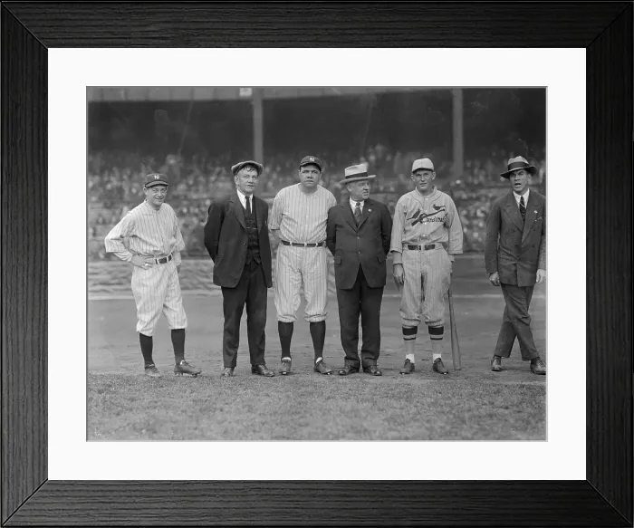 Framed Print : Baseball Celebrities Posing for Portrait Framed Print : Baseball Celebrities Posing for Portrait