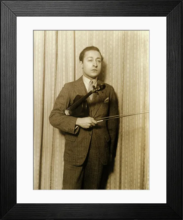 Framed Print : Russian American Violinist Jascha Heifetz Holding His Violin Framed Print : Russian American Violinist Jascha Heifetz Holding His Violin