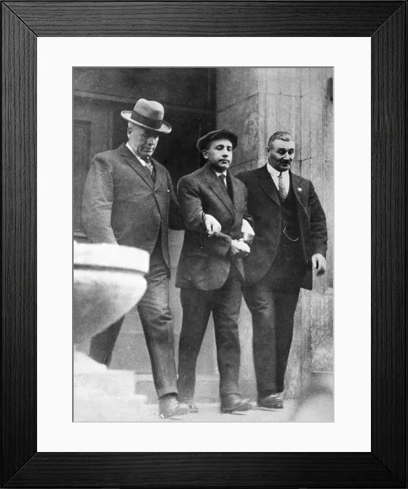 Framed Print : Arrest Of Murderer; Police Walking W / Him Framed Print : Arrest Of Murderer; Police Walking W / Him