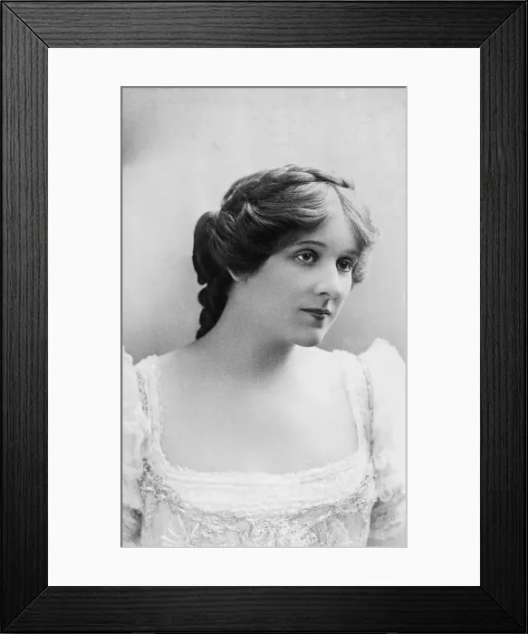 Framed Print : Woman With Crowning Braid And Curls Framed Print : Woman With Crowning Braid And Curls