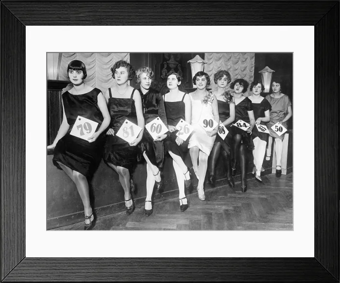 Framed Print : German Beauty Contestants Lined Up Framed Print : German Beauty Contestants Lined Up