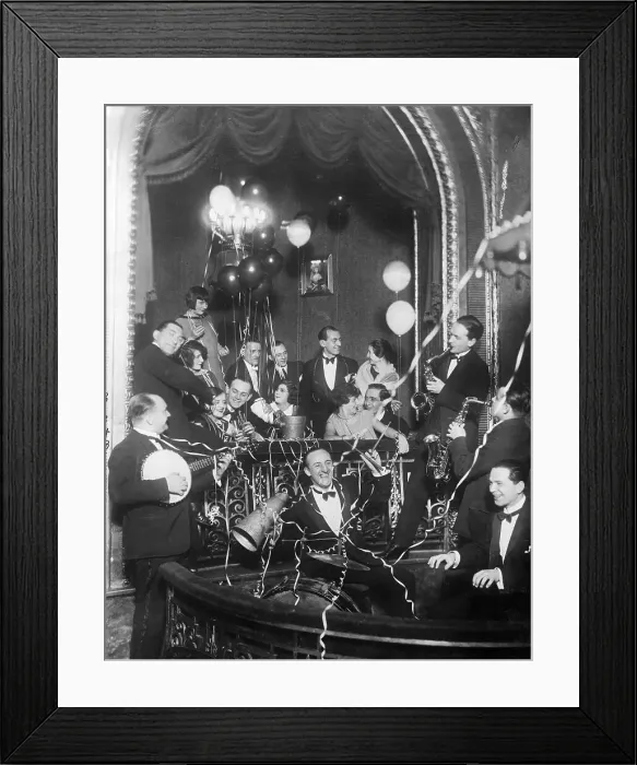 Framed Print : People Party in Viennese Cabaret