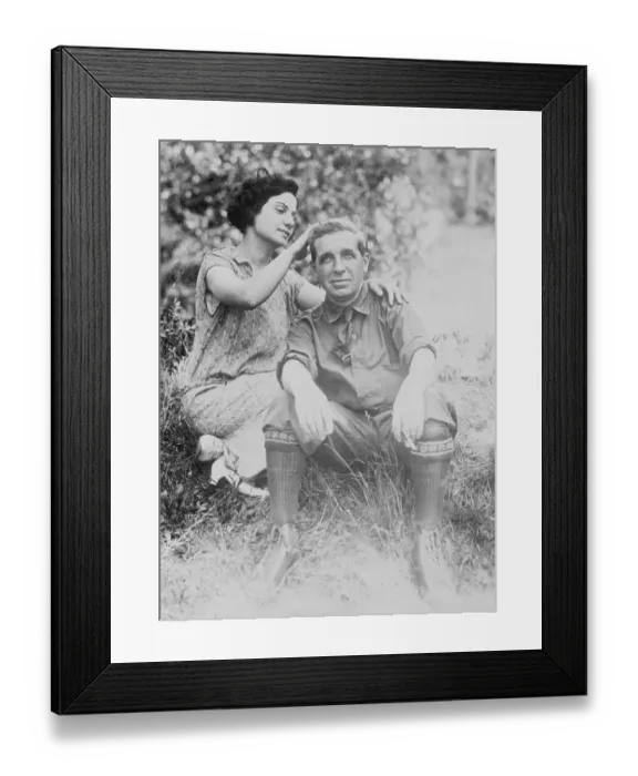 Framed Print : Rose Ponzi Stroking Charles Ponzi's Hair Framed Print : Rose Ponzi Stroking Charles Ponzi's Hair